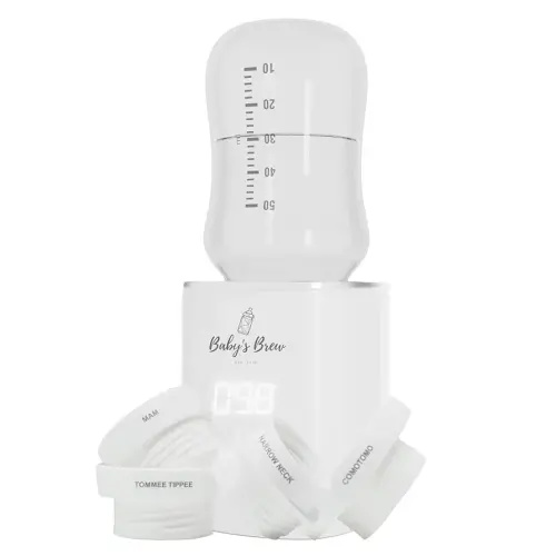 Baby’s Brew 3.0 Portable Bottle Warmer Adapter Set, Breastmilk, Formula & Water Warmer, Smart Sensor Technology, Leak-Proof, Travel-Friendly, BPA-Free, | Single Warmer with 4 Adapters