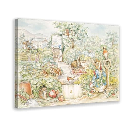 CFIOZYOS Peter Rabbit by Helen Beatrix Potter Canvas Poster Wall Art Print Bedroom Decor Office Room Kitchen Decor Gift Frame 12x18inch(30x45cm)