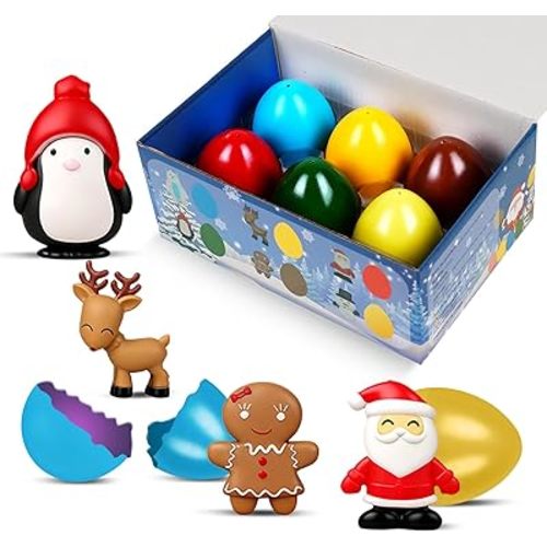 Christmas Stocking Stuffers Gifts for Kids, 6 Pack Magical Christmas Hatching Eggs-Surprise Toys Grow 600%, Funny Xmas Gift Choice Presents for Party Favors,Toddler Kid Boys Girls Ages 3 4 5 6 7