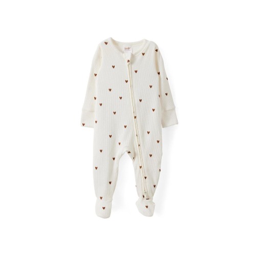Organic Pointelle Zip All In One Romper, 3-6M