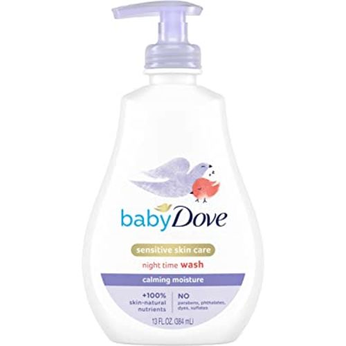 Baby Dove Sensitive Skin Care Baby Wash Calming Moisture For a Calming Baby Bath Wash Hypoallergenic and Tear-Free, Washes Away Bacteria 13 oz