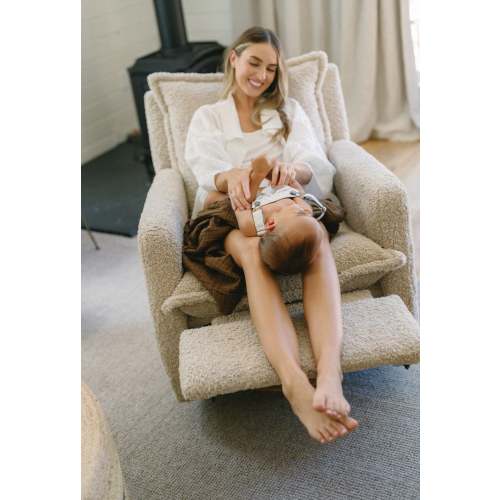 Sheepskin Linen | Flynn | Swivel Nursery Recliner | Oilo™ Studio