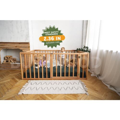 Platform Playpen Bed by Busywood, Play bed, Solid wood bed, Montessori furniture, Eco Kids furniture