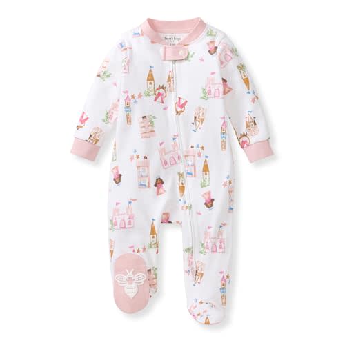 Burt's Bees Baby Girls' Organic Cotton Sleep and Play Footed Pajamas