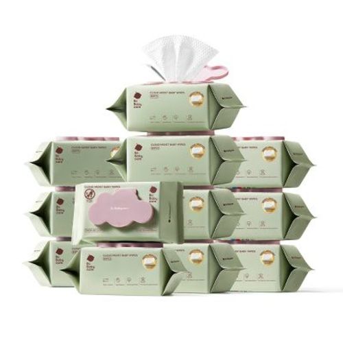 Bc Babycare Cloud Moist Baby Wipes Ultra Soft - Hypoallergenic & Unscented for Sensitive Skin, 99% Water, Plant-Based, 960 ct, 12 Packs