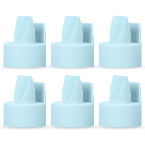 [6-Count] Papablic Duckbill Valves, Replacement Milk Valves Compatible with Spectra S1 S2 and Medela Breast Pumps Accessories, BPA & DEHP Free, Blue
