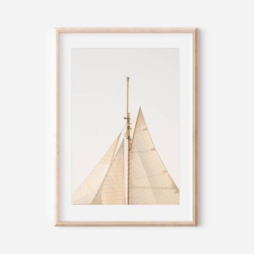 American Flag Sailboat Print – Nantucket Coastal Wall Art, Nautical Photography, Patriotic Ocean Decor, Summer Seascape Photo