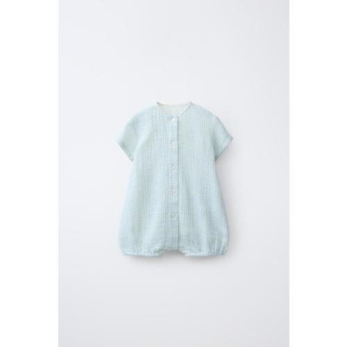 STRIPED ROMPER - Ecru / Blue | ZARA United States