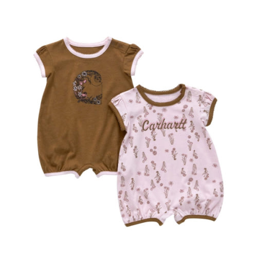 Carhartt CG9923 - Short-Sleeve Floral Romper Set - Girls | Dungarees