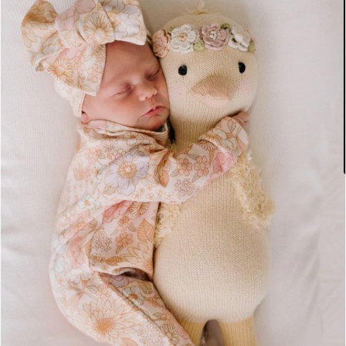 Frill Zip Romper | Pastel Bloom – Little and Fern
