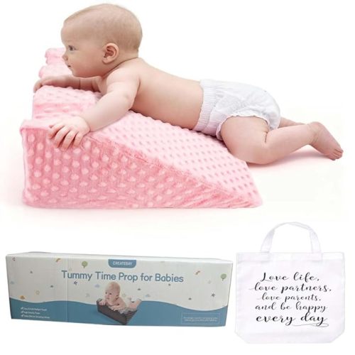 Nursing Reflux Prop for Infant,Baby Colic & Gas Relief,Memory Foam Nursery Support with Reusable Bag & Colorbox [Upgrade],Baby Tummy Time Prop for Neck and Shoulder Strength Growth, Baby Product Gift