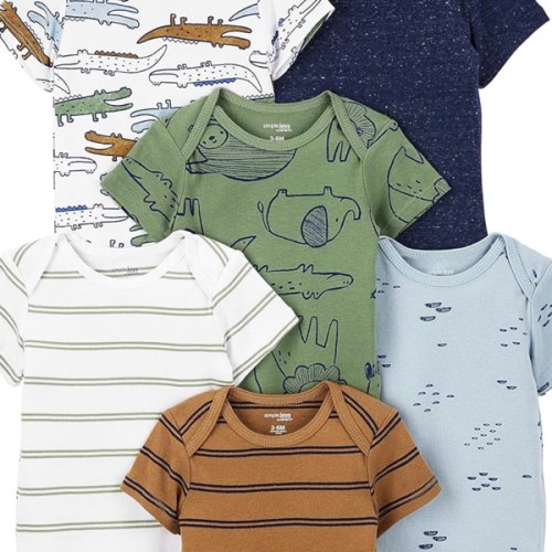 Simple Joys by Carter's Baby-Boys 6-Pack Short-Sleeve Bodysuit