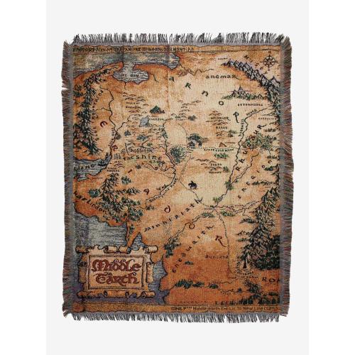 The Lord of the Rings Middle-earth Map Tapestry Throw — BoxLunch Exclusive
