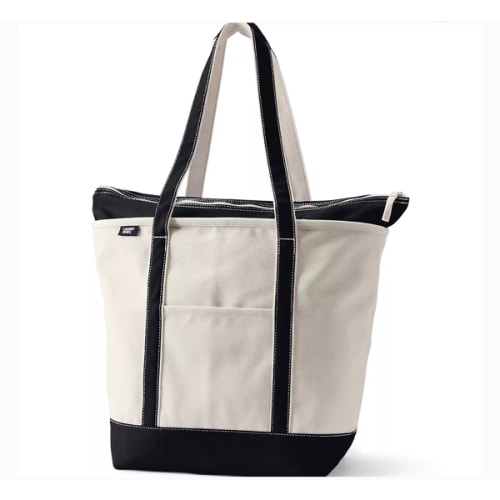 Medium 5 Pocket Open Top Canvas Tote Bag | Lands' End