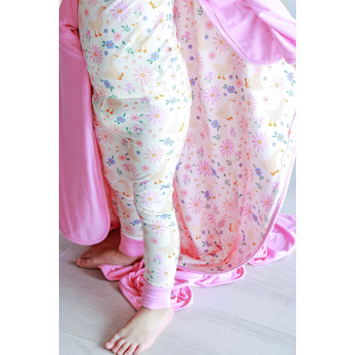 Double Sided Bamboo Kids Blanket in Loosey Goose | Caden Lane