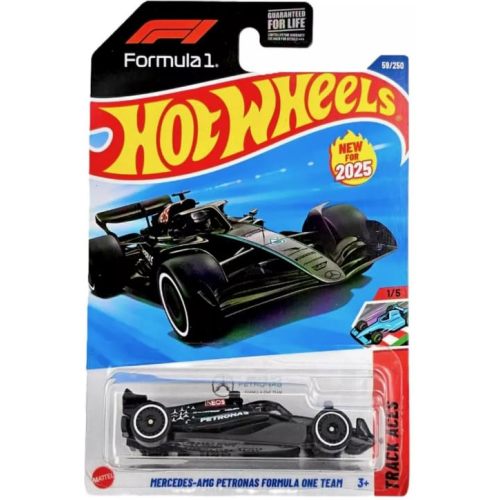 Hot Wheels Mercedes-AMG Petronas Formula One Team, Track Aces 1/5, 59/250, 1:64 Scale Diecast Vehicle
