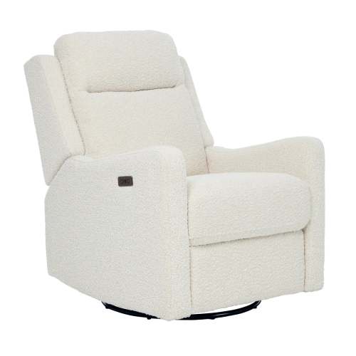 Il Tutto Henry Electric Recliner Glider Chair with USB - Vanilla Bouclé