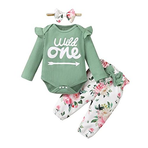 Baby Girl First Birthday Outfit 1st Birthday Girl Outfit Infant Wild One Bodysuit