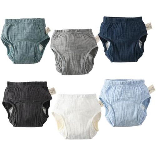 GZMM Baby Training Underpants,Soft Cotton Absorbent Potty Training Underwear For Baby Boys And Girls 6 Pack