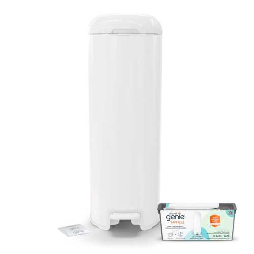 Poubelle à Couches Platinium - Blanche (18 sacs) - Diaper Genie – CLÉMENT
