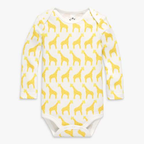 Organic long sleeve babysuit in animal friends | Primary.com