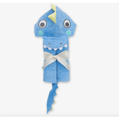 Elegant Baby Hooded Baby Bath Towel | Blue Dino