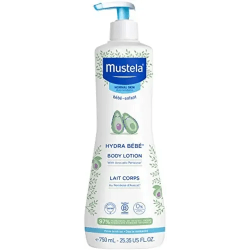Mustela Hydra Bebe Body Lotion - Daily Moisturizing Baby Lotion with Natural Avocado, Jojoba & Sunflower Oil – Various Sizes
