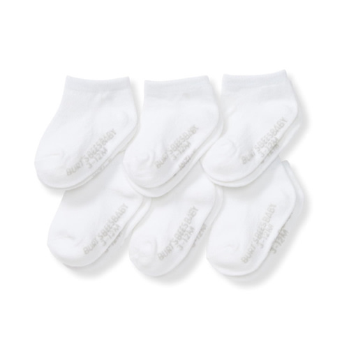 Burt's Bees Baby Unisex Baby Socks Ankle or Crew Height Made with Soft Organic Cotton, 6 Packs with Non-Slip Grips for Babies