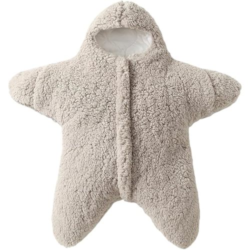 BINIDUCKLING Baby Bunting Suit Starfish Outfit for Fall & Winter Fleece Pramsuit 3-12 Months