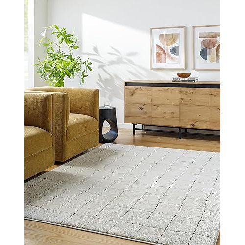 Livabliss x Our PNW Home Cascade Minimalist Area Rug, 6'7" x 9', Ivory