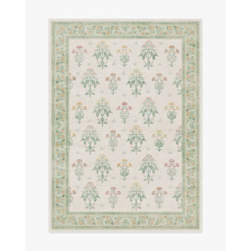 Meadow Sweet Ivory & Green Rug by Morris & Co. | Ruggable US