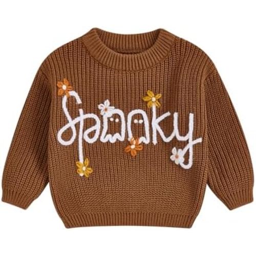 Baby Boy Girl Halloween Sweater Pumpkin Long Sleeve Knit Tops