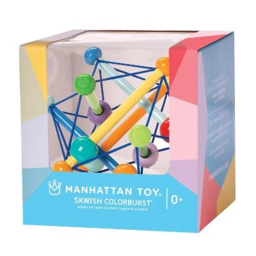Manhattan Toy Skwish Color Burst Rattle and Teether Grasping Activity Toy