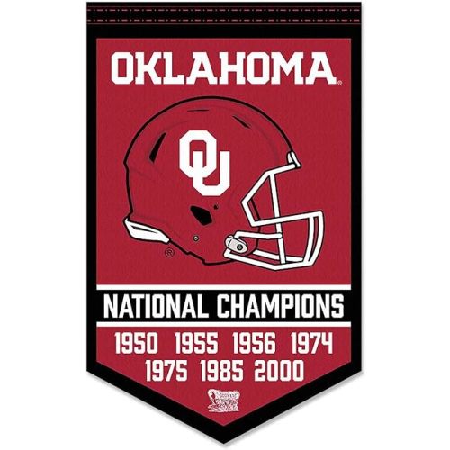 Oklahoma Sooners Football National Champions Banner