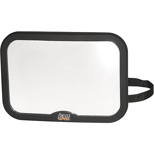 Jolly Jumper Baby Car Mirror 360° - Adjustable Wide-Angle Rear-Facing Seat Mirror with Headrest Mount & Shatter-Resistant Surface