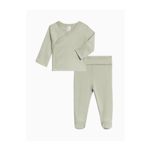 Riley 2 Piece Kimono Wrap Top and Pant Set, Newborn