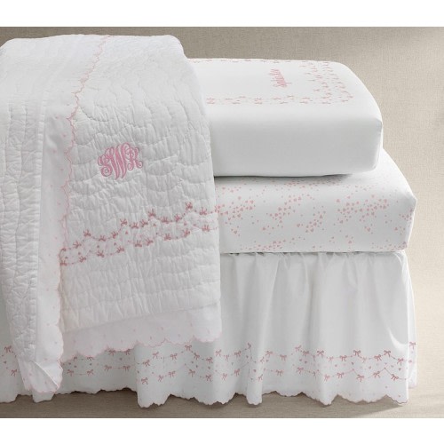 Welcome Home Baby Heart Embroidered Heart Baby Bedding Set