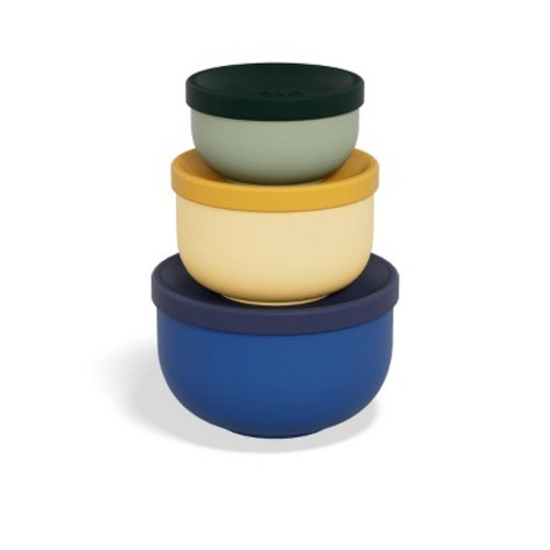 Lalo Stainless Nesting Snack Bowls - Midnight Snack - 3pk