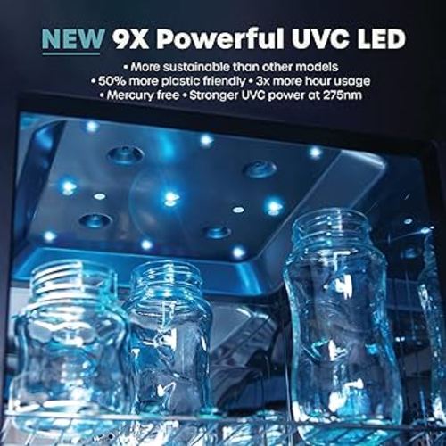 Wabi UVC LED Sanitizer & Dryer Ultra (White + Gunmetal Trim)