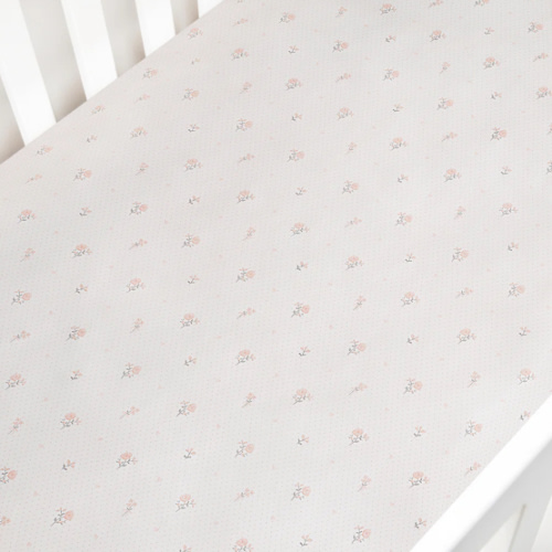 Ditsy Floral Crib Sheet - Pink
