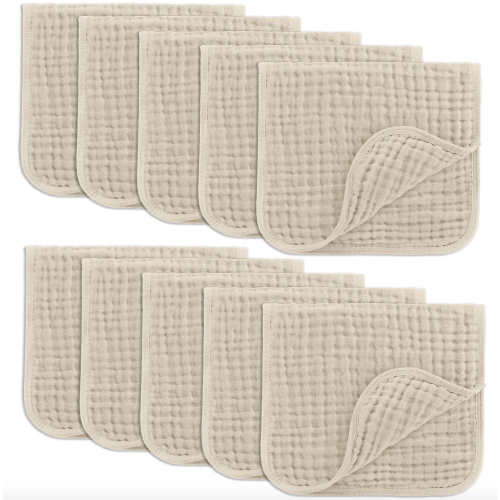 Muslin Burp Cloths in Sand – Comfy Cubs