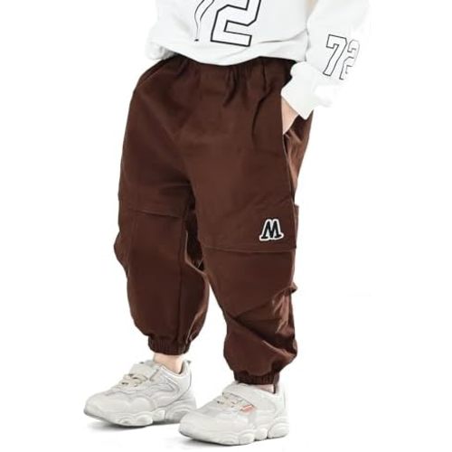 MINI PANDA Toddler Pants Boys& Girls, Relaxed Stretch Twill Toddler Casual Pants