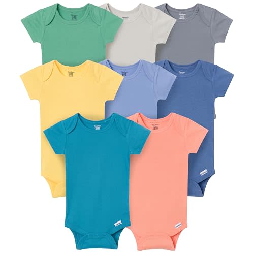 Gerber Baby Boys & Girls 8-Pack Short Sleeve Onesies Bodysuits