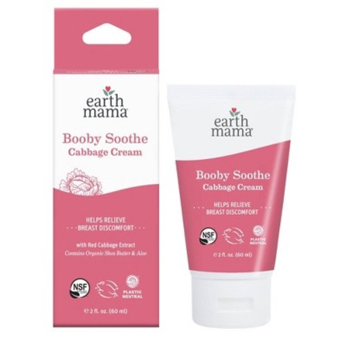 Earth Mama Booby Soothe Cabbage Cream for Breastfeeding Discomfort - 2 fl oz