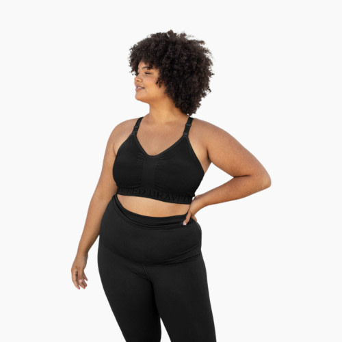 Kindred Bravely Sublime Hands-Free Pumping & Nursing Sports Bra - Black, X-Large Busty