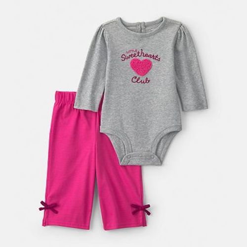Baby Girl Carter's 2-Piece Long-Sleeve Bodysuit & Pant Set