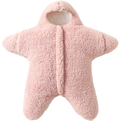 BINIDUCKLING Baby Bunting Suit Starfish Outfit for Fall & Winter Fleece Pramsuit 3-12 Months