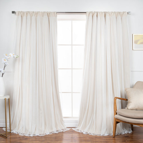 Darby Home Co Harborcreek Solid Color Blackout Thermal Rod Pocket Curtain Panels & Reviews | Wayfair
