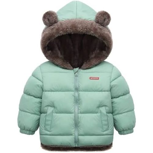 Fairy Baby Infant Baby Winter Coat Cute Teddy Bear Hooded Jacket Warm Fleece Outerwear Windproof Toddler Boys Girl 6M-4T