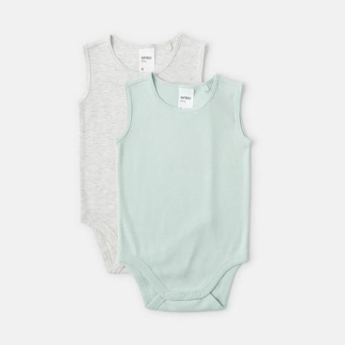 2 Pack Sleeveless Bodysuits - Kmart